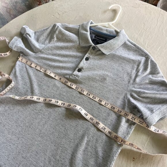 Banana Republic Grey Standard Fit Short Sleeve Polo Shirt Size L - Picture 6 of 6